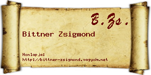 Bittner Zsigmond névjegykártya