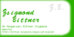 zsigmond bittner business card